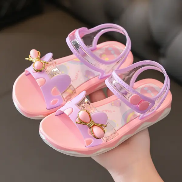 Girls Cute Bowknot Non-slip Waterproof Sandals - Thefolls.com 