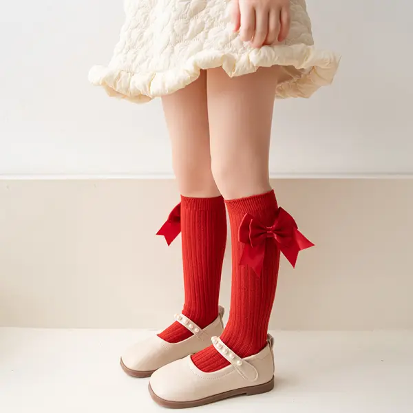 【3Y-8Y】Girls Sweet Bow Socks - Thefolls.com 