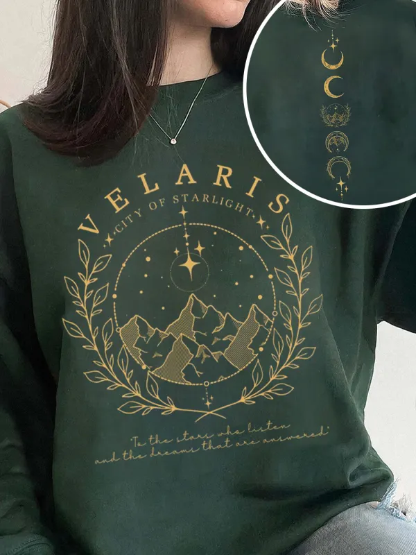 Velaris City Of Starlight Double-sided Sweatshirt - Timetomy.com 