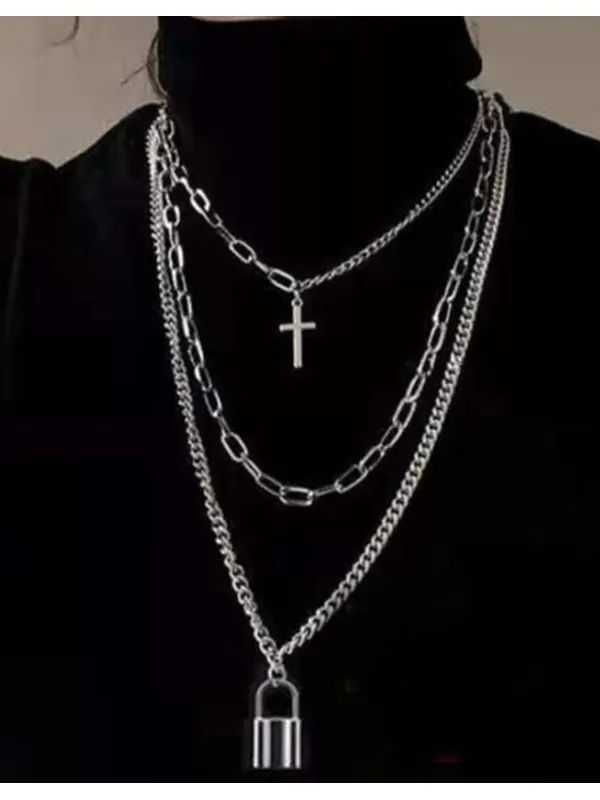 Collier à Serrure Croisée - Maxizero.chimpone.com 