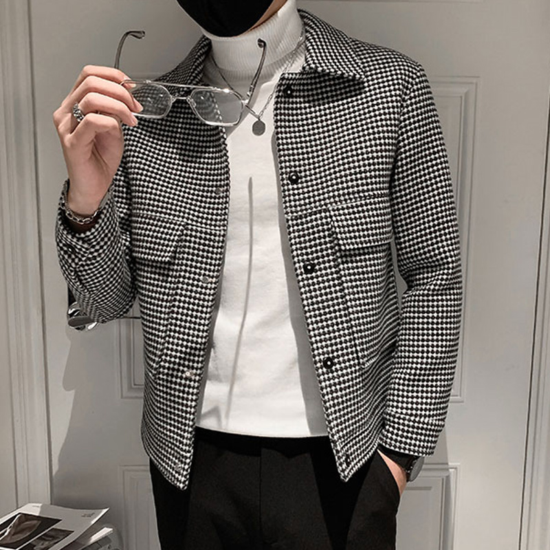 Solid Color Lapel Pit Striped Jacket