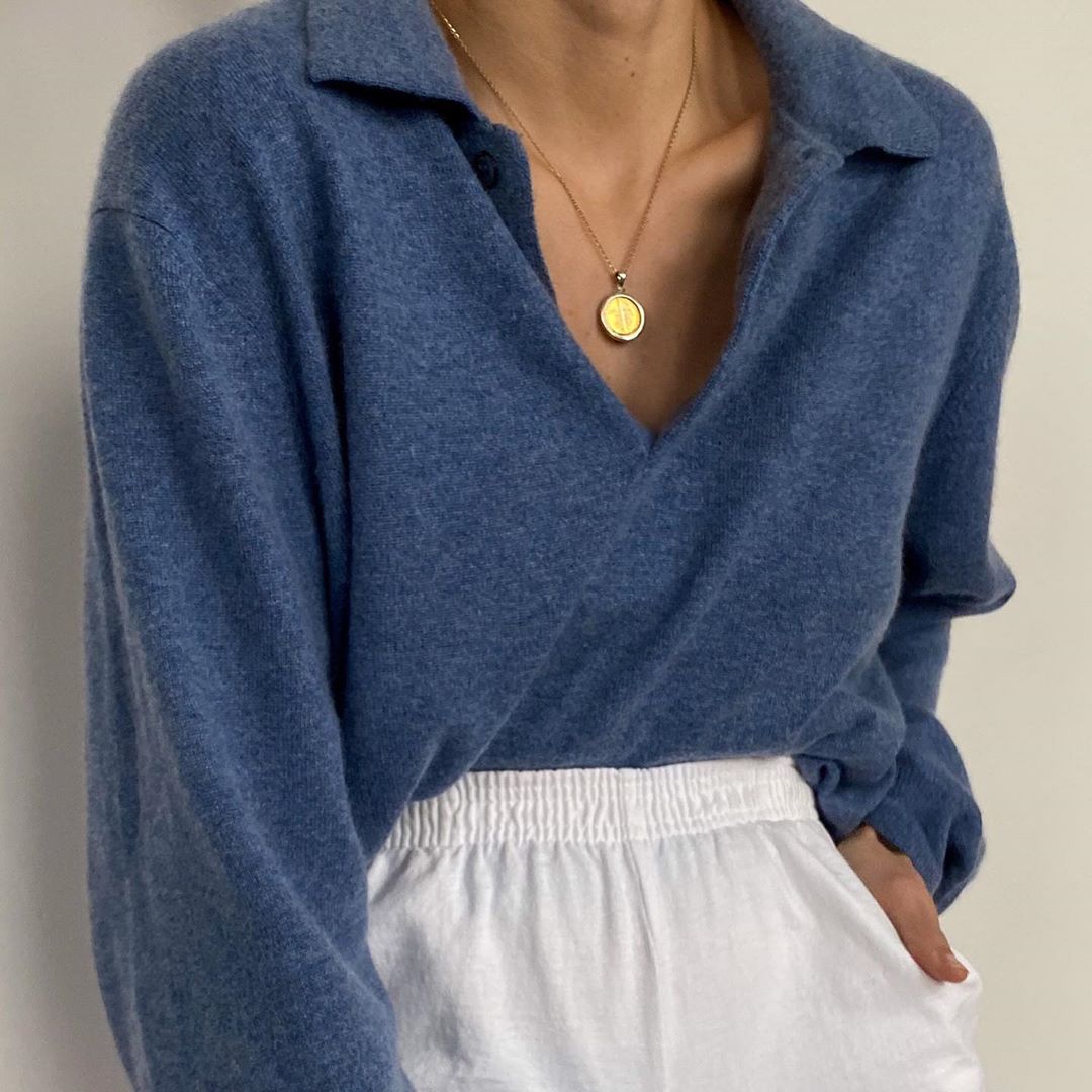 Vintage Pure Color Long sleeve Sweatshirt