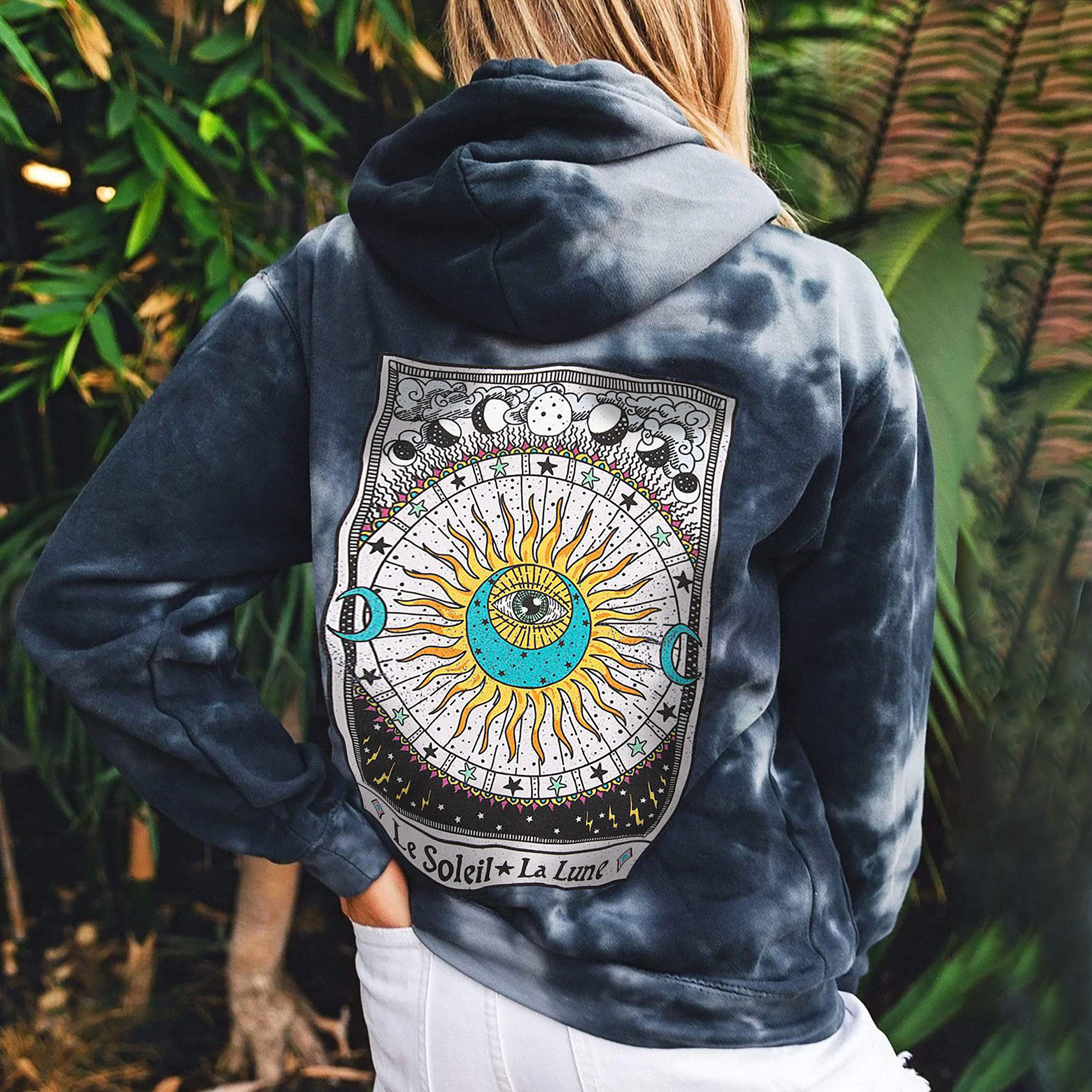 Modern Long Sleeve Printed Colour Hoodie