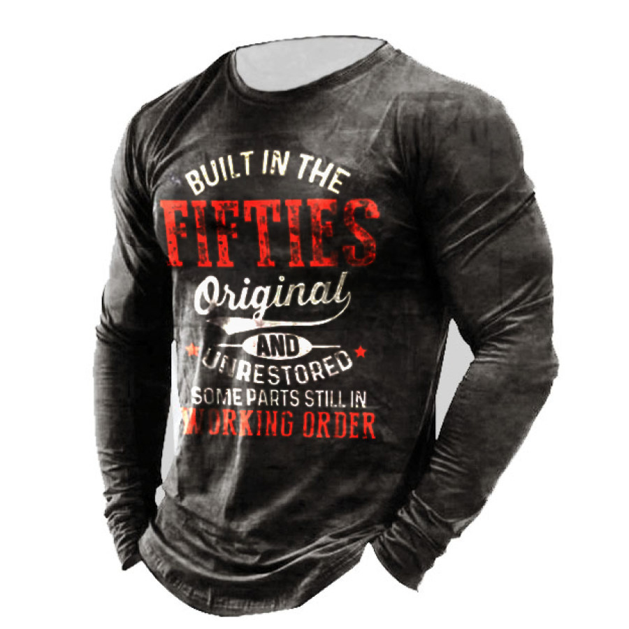 

Built In The Fifties Original And Unrestored-Men's Retro Long-sleeved T-shirt