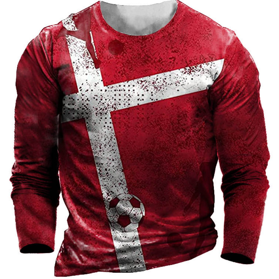 

Men's World Cup Soccer Print Long Sleeve T-Shirt
