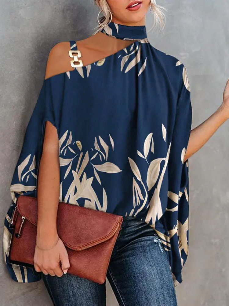 Women's Printed Asymmetric Shirt