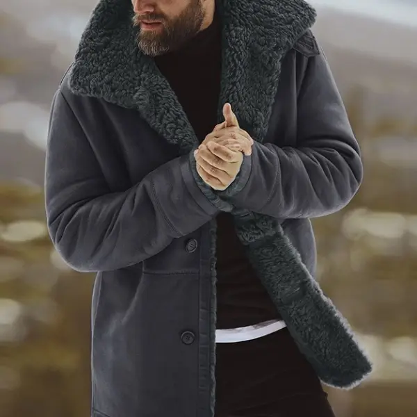 Men's Thick Lamb Wool Warm Coat - Mobivivi.com 