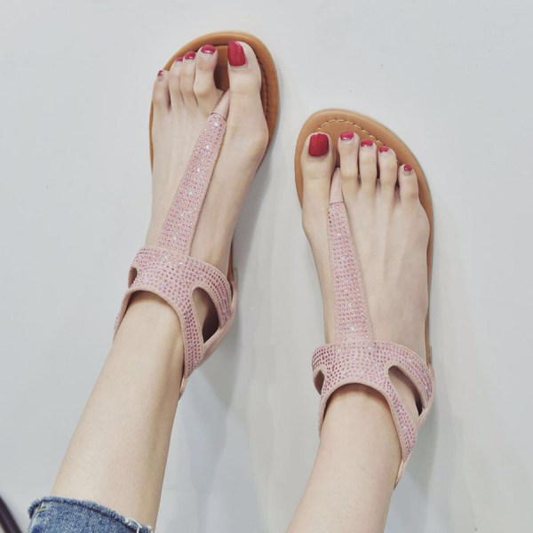 velvet sandals flat