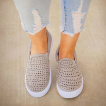 hollow out round toe casual sneakers