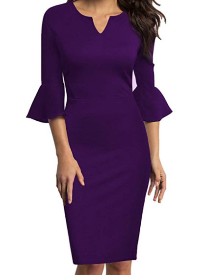 Sweet Heart  Plain Bodycon Dress