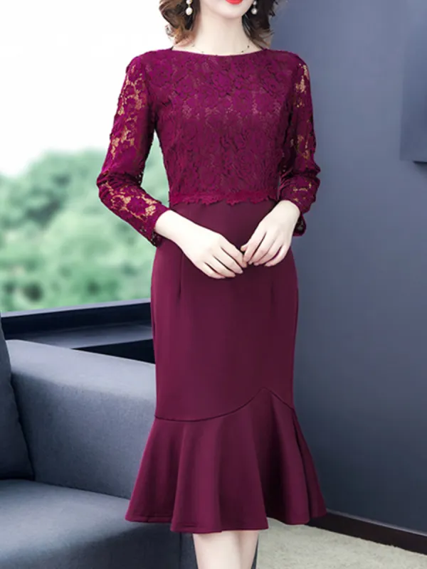 Elegant Fashion Lace Dress - Godeskplus.com 