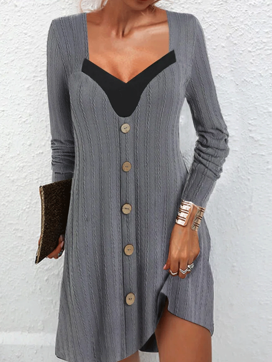 Solid Color Sweetheart Neckline Short Dress