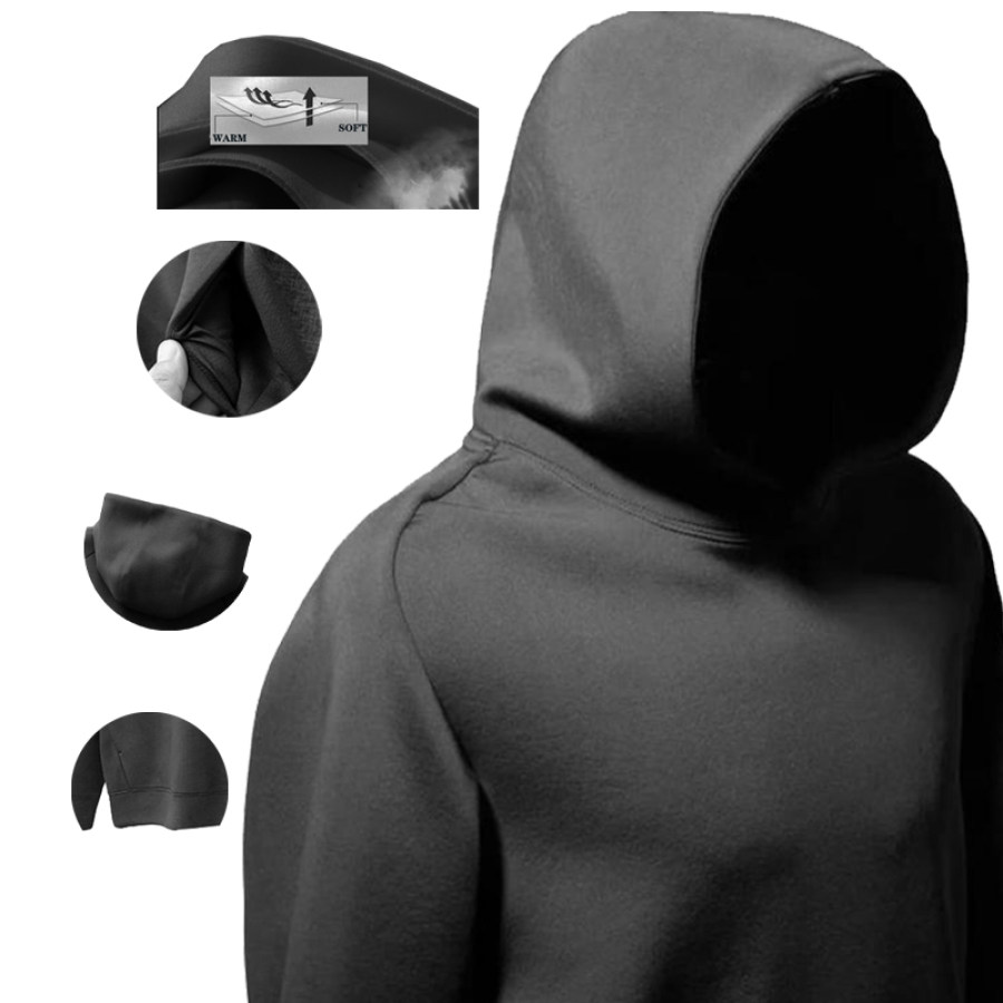 

Men's Scuba Knit Sandwich Functional Fabric Warm And High Elasticity Hoodie