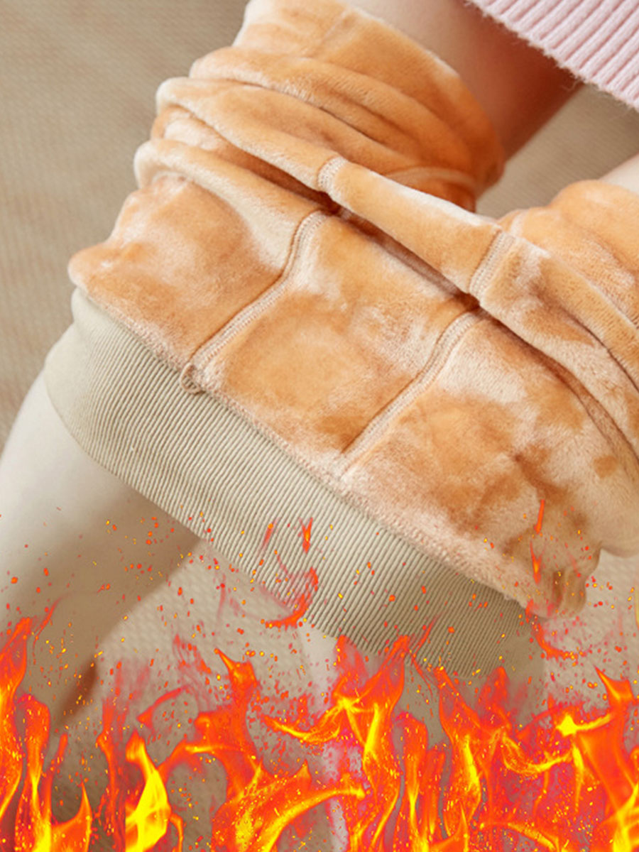 Extra Thick Thermal Cotton Fleece Pants Leggings