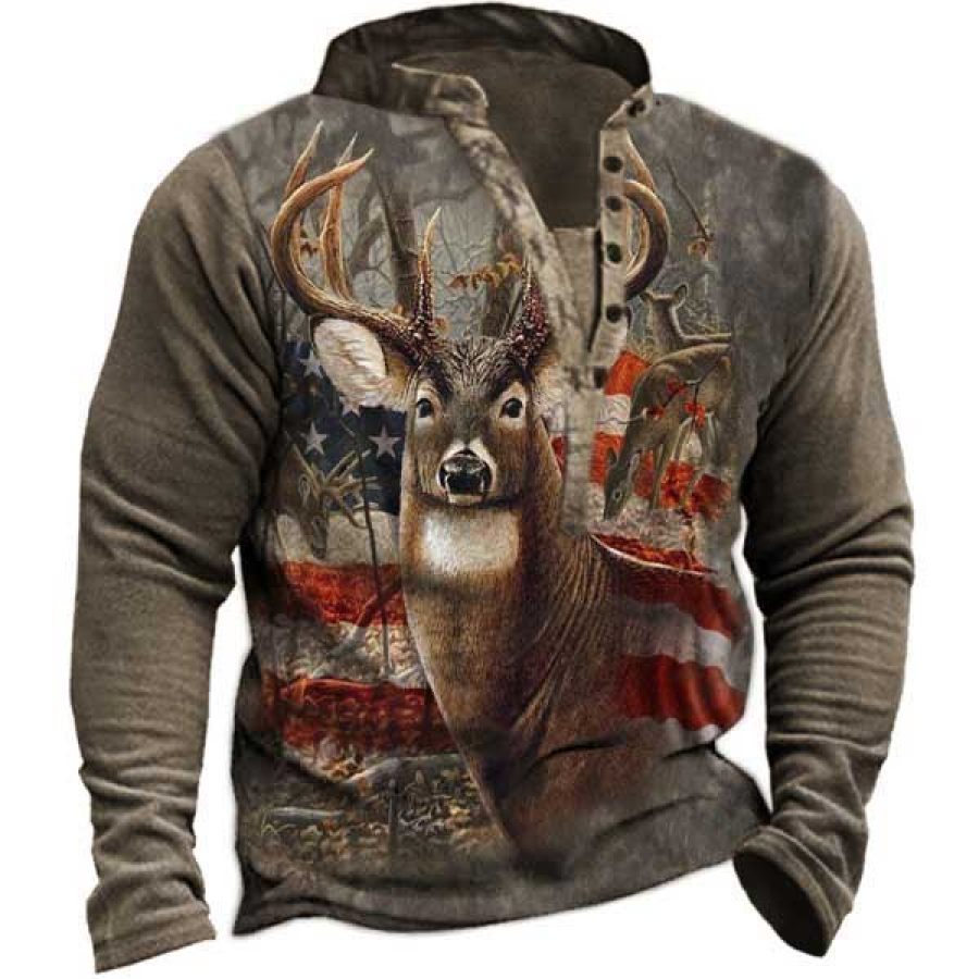 

Men's Outdoor Casual Long Sleeve Printed Sweater