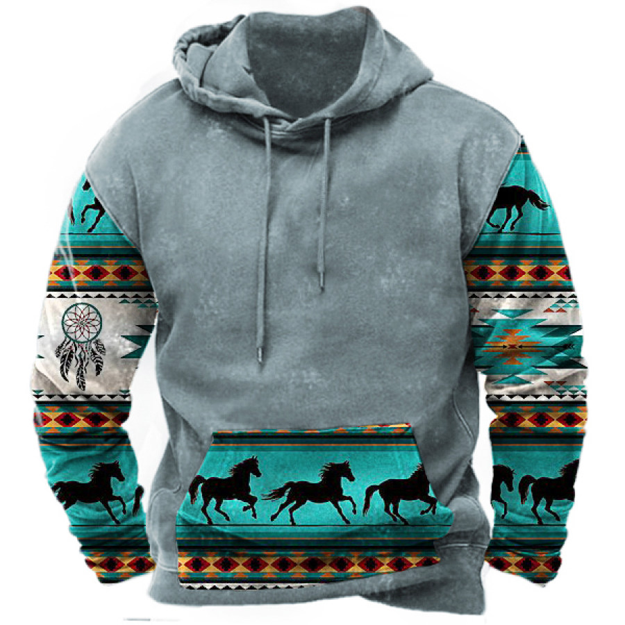 

Men's Aztec Contrast Hoodie