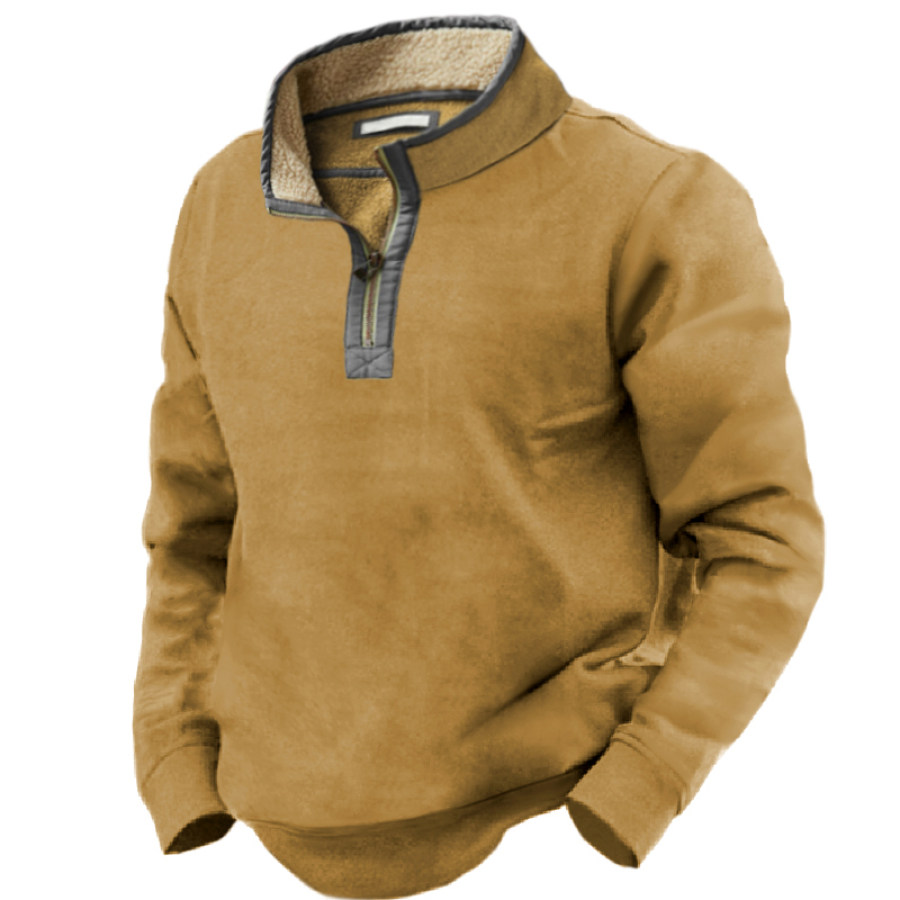 

Men's Casual Henley Collar Sweater