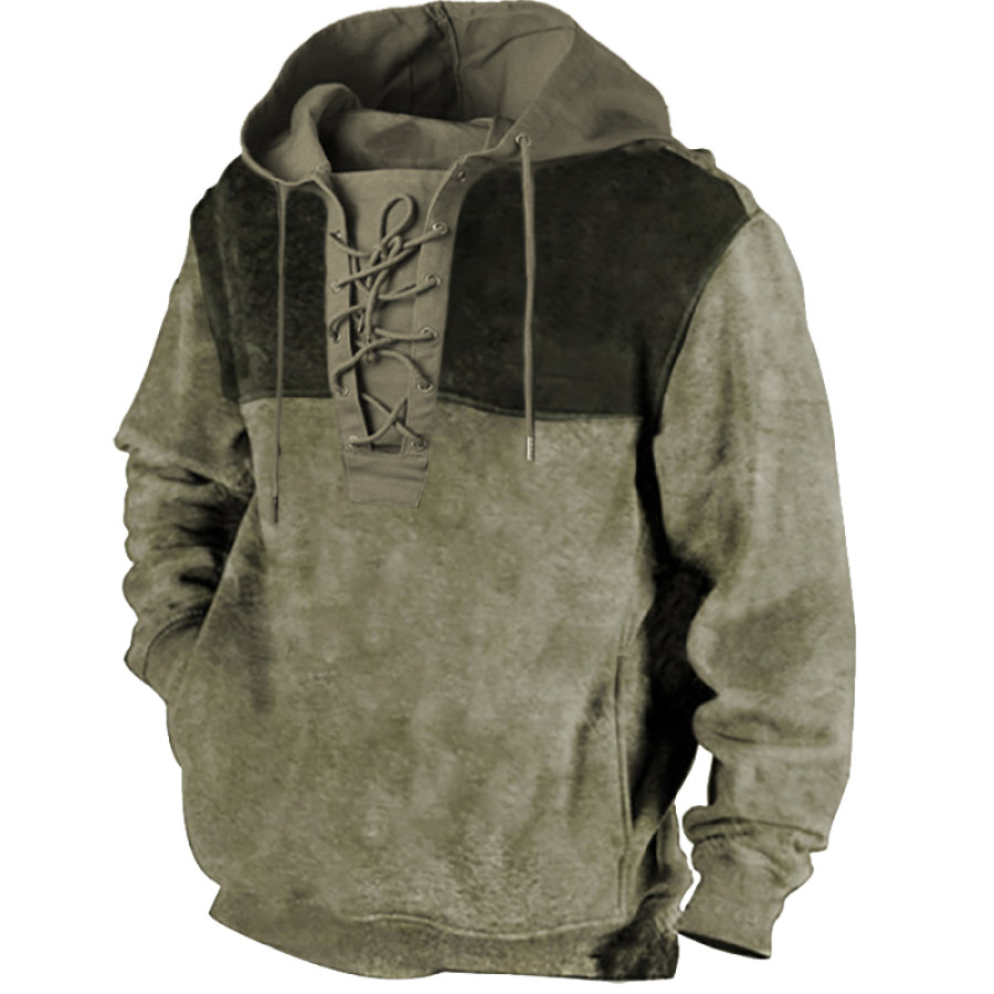 

Men's Casual Casual Lace-Up Hoodie