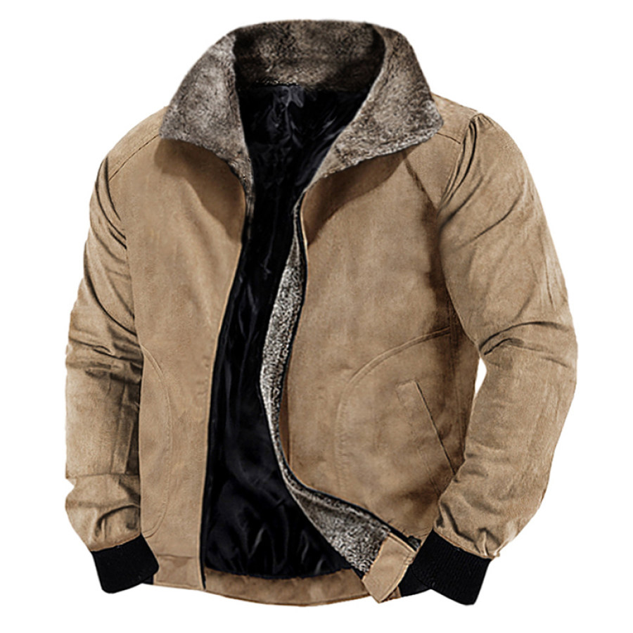 

Men's Corduroy Lapel Outdoor Thick Cotton Jacket