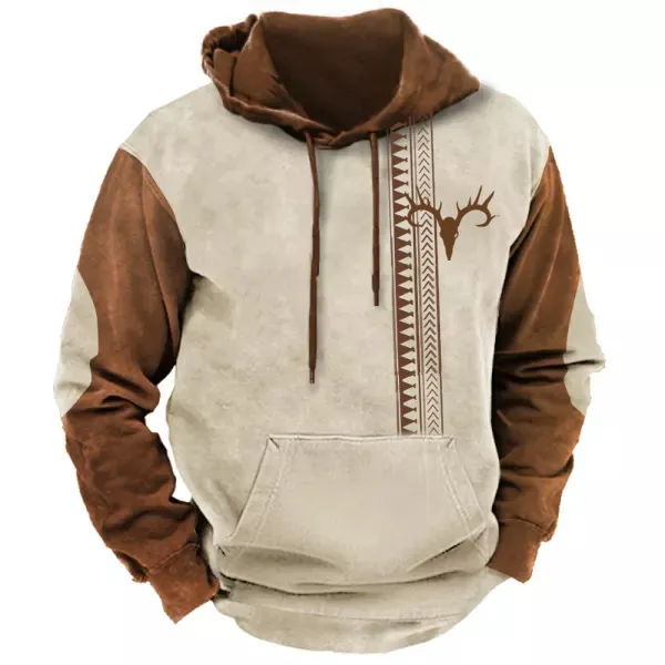 Men's Ethnic Print Men's Sports Hoodie - Sanhive.com 