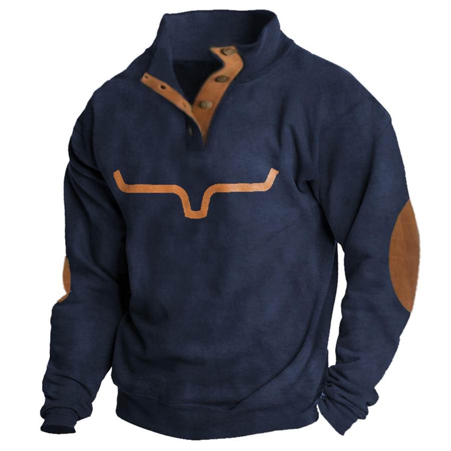 

Men's Western Cowboy Yellowstone Contrasting Sweatshirt