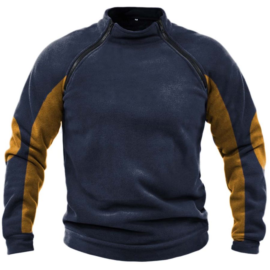 

Men's Vintage Colorblock Outdoor Tactics Fleece Sweatshirt