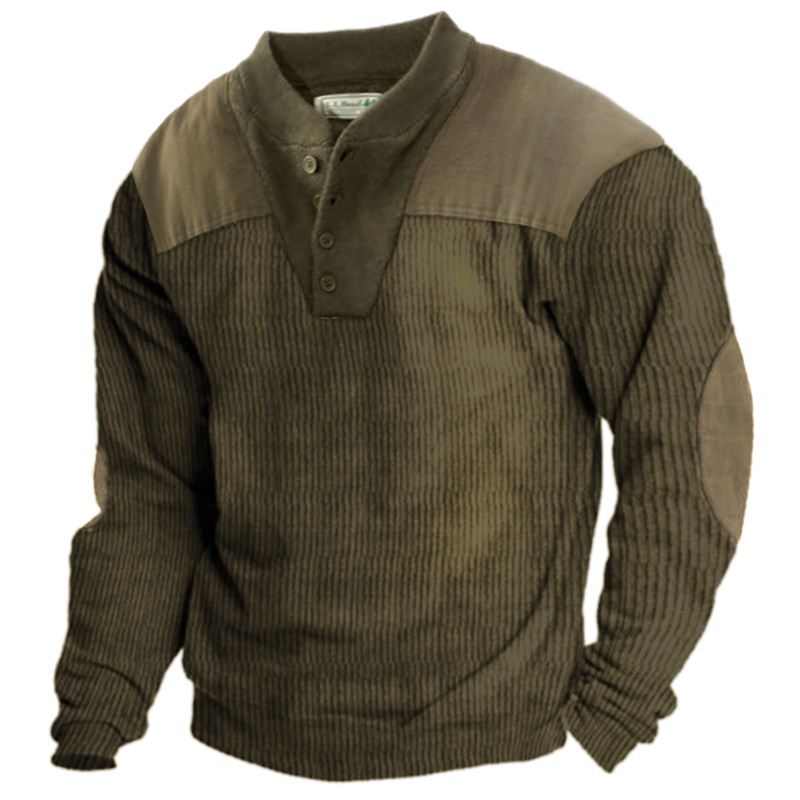 Men's Vintage Paneled Chic Sweatshirt