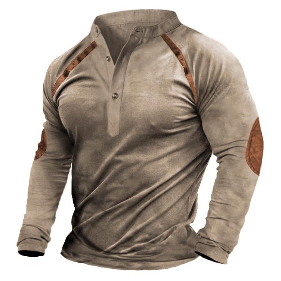 

Men's Outdoor Tactical Colorblock Henley T-Shirt