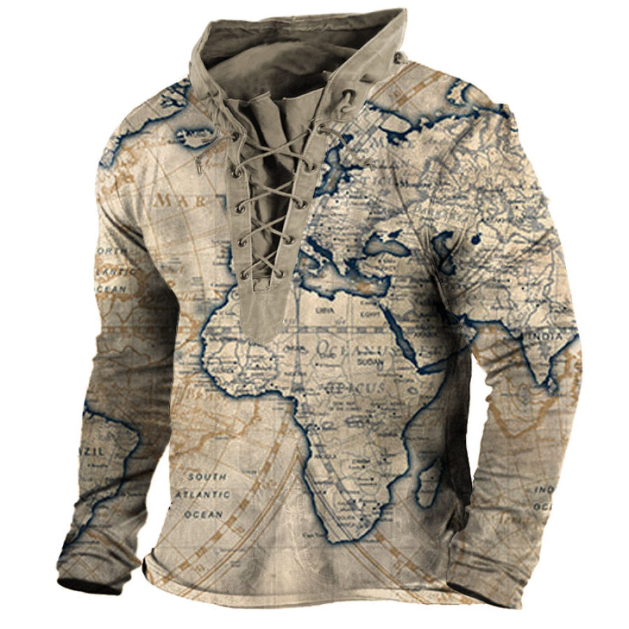 

Men's Outdoor Map Henley Shirt
