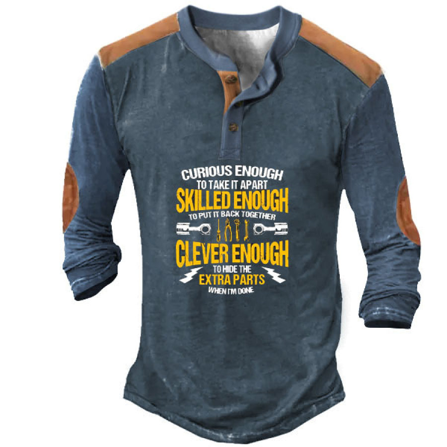 

Enough To Hide The Extra Parts When I'm Done Men's Henley Shirt