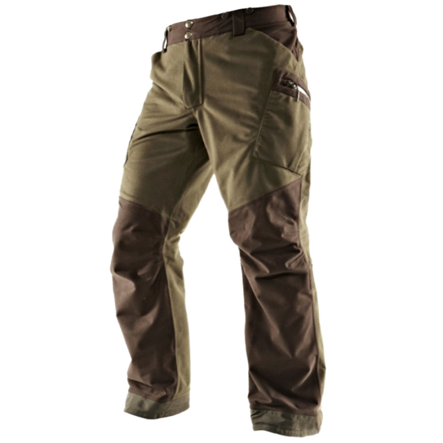 

Men's Outdoor Retro Colorblock Functional Pocket Cargo Pants