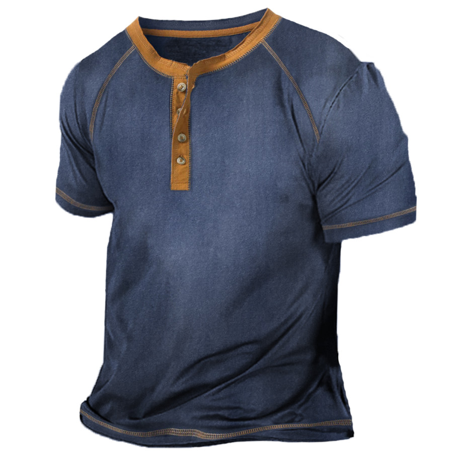 

Men's Vintage Henley Short Sleeve T-Shirt