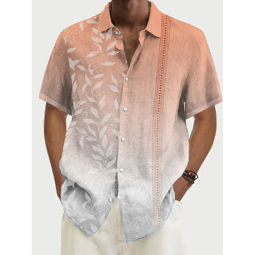 Men's Leaf Beach Casual Chic Shirt