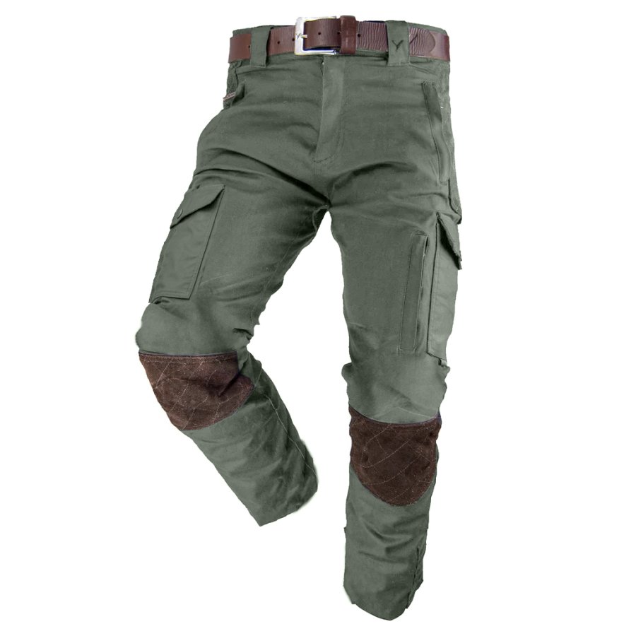 

Men's Vintage Wash Motorcycle Tactics Cargo Pants