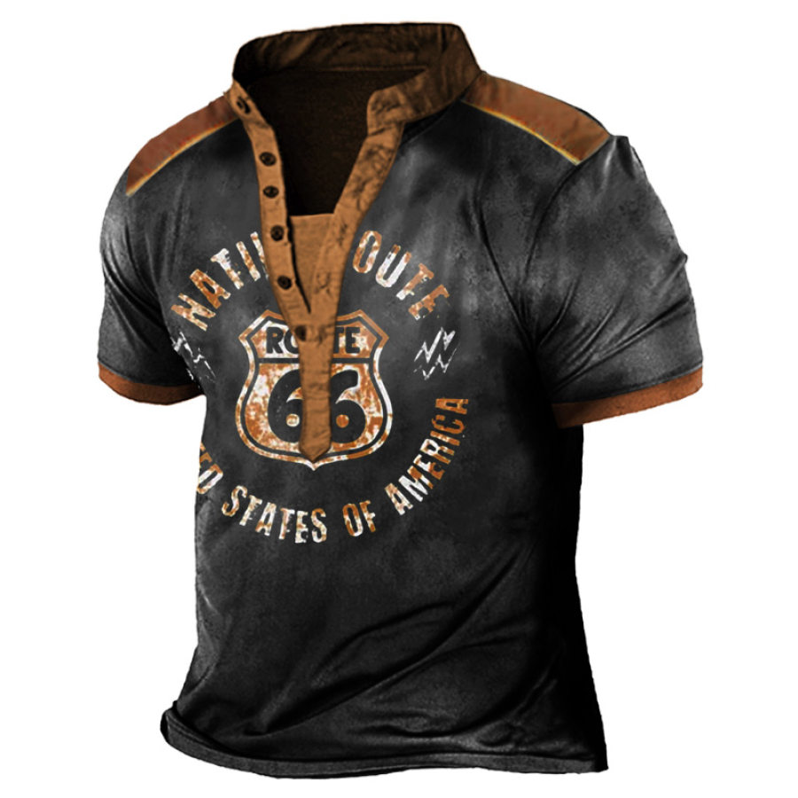 

Men's Vintage Route 66 Colorblock T-Shirt