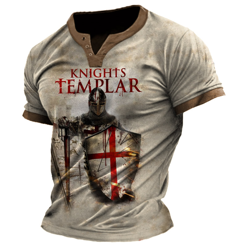 Men's Vintage Templar Casual Chic T-shirt