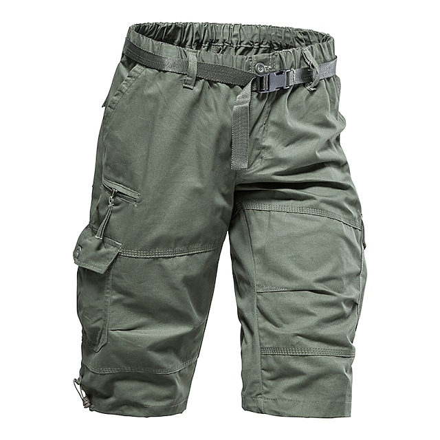 Men's Outdoor Tactical Solid Chic Color High Waist Cargo Shorts