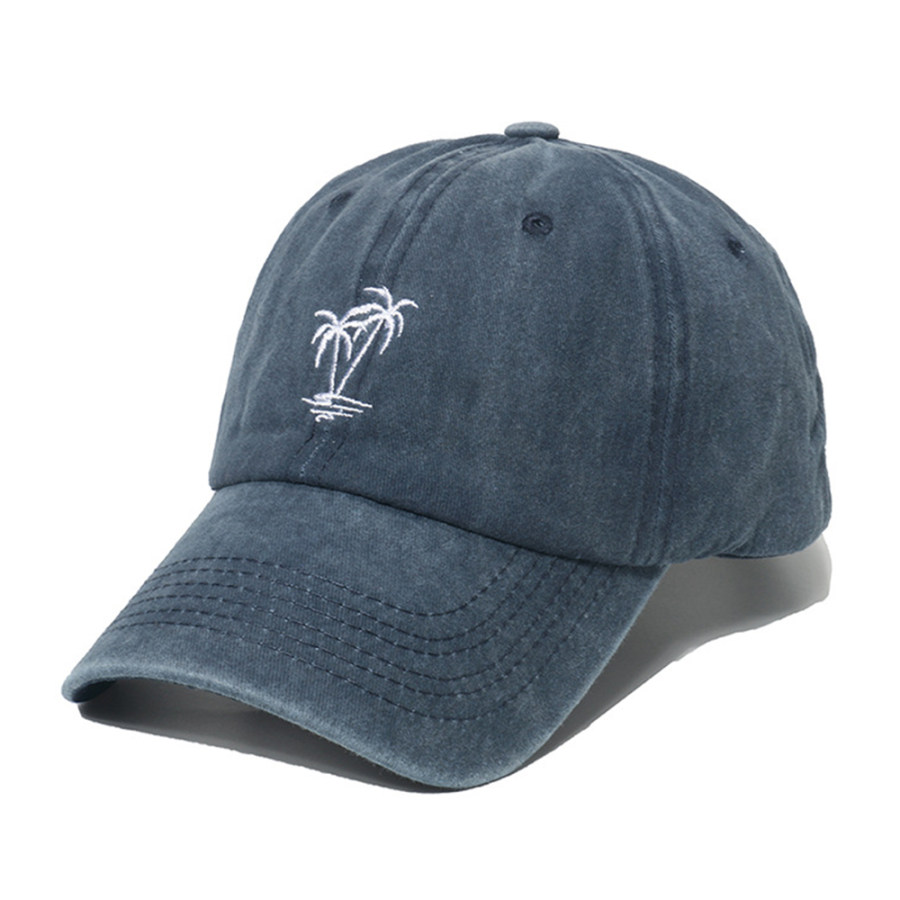 

Men's Vintage Embroidered Coconut Tree Outdoor Cap