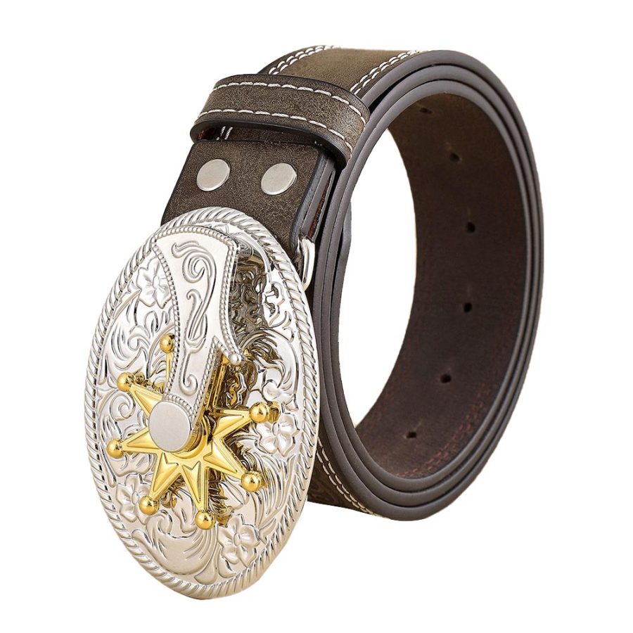 

Men's Vintage Western Cowboy Harness Buckle Belt