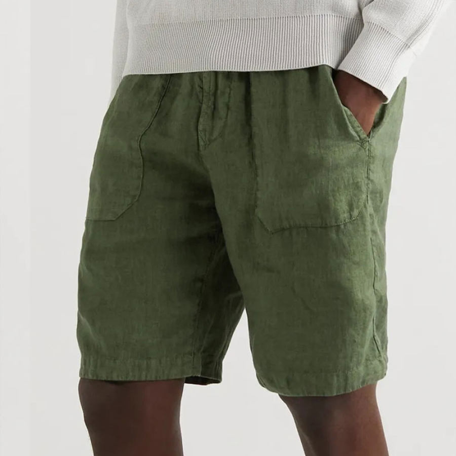 

Men's Loose Casual Linen Straight Leg Board Shorts