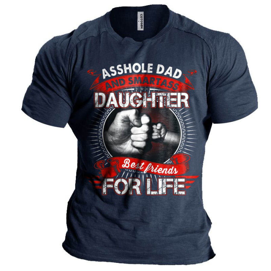 

Men's Vintage Dad Daughter Best Friends For Life Print T-Shirt