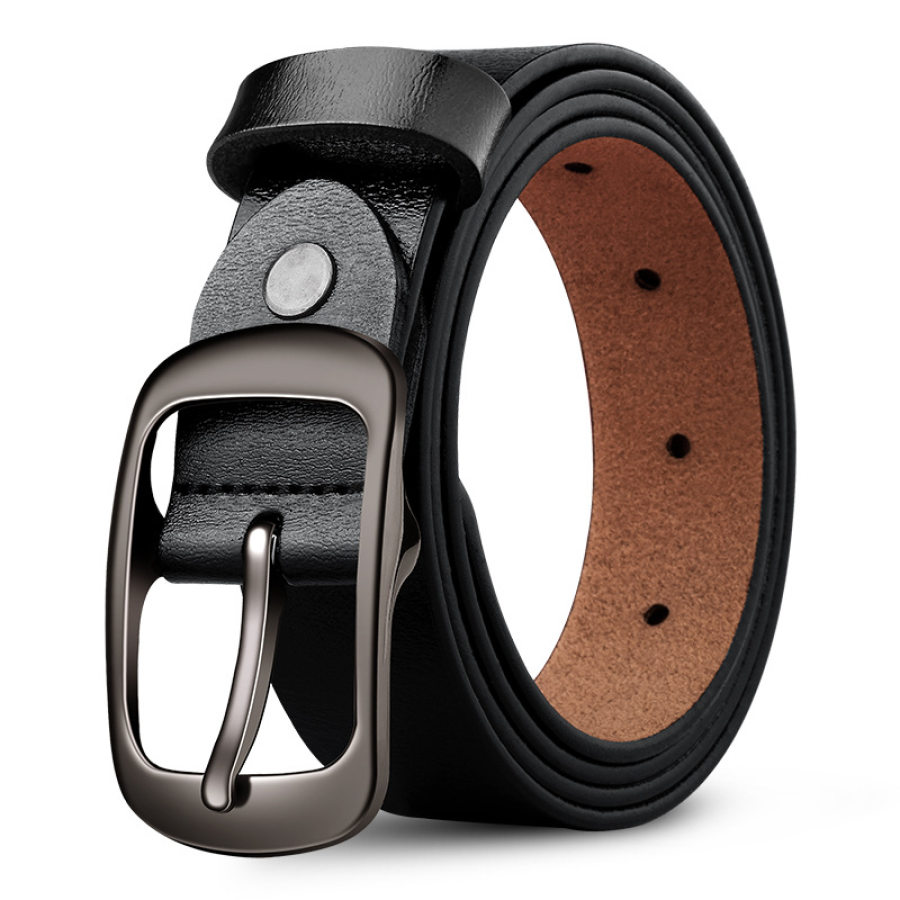 

Men's Simple Pin Buckle Wear-resistant Cowhide Belt
