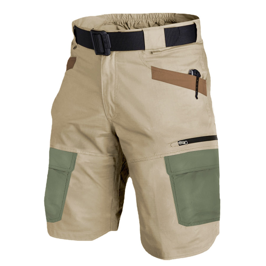 

Men's Outdoor Vintage Colorblock Tactical Cargo Shorts