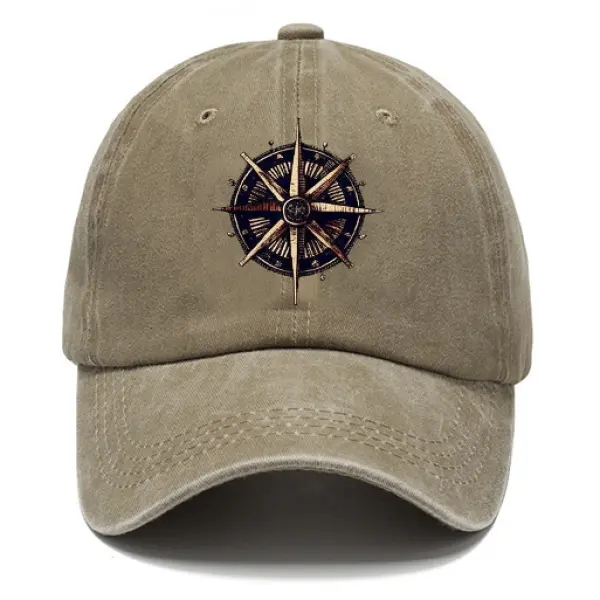 Men's Vintage Nautical Compass Sun Hat - Blaroken.com 