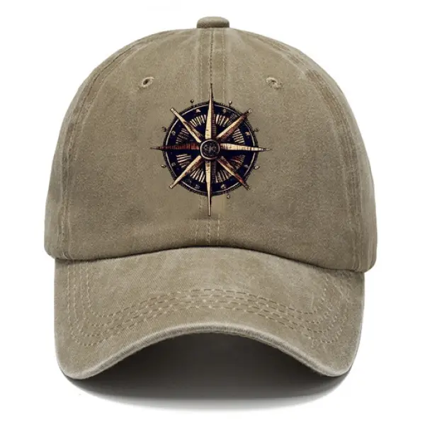 Men's Vintage Nautical Compass Sun Hat - Kalesafe.com 