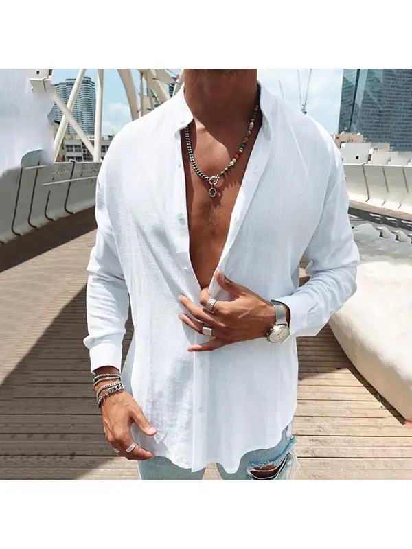 Men's Linen Holiday Shirt - Valiantlive.com 