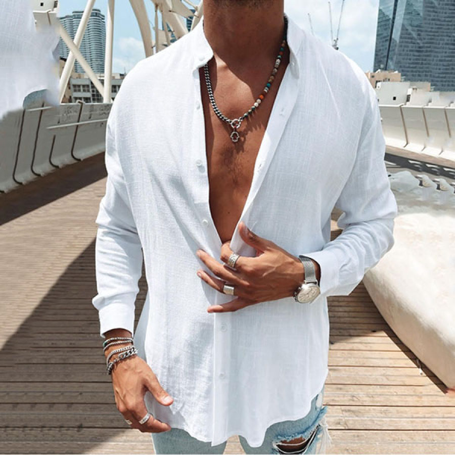 

Men's Linen Holiday Shirt
