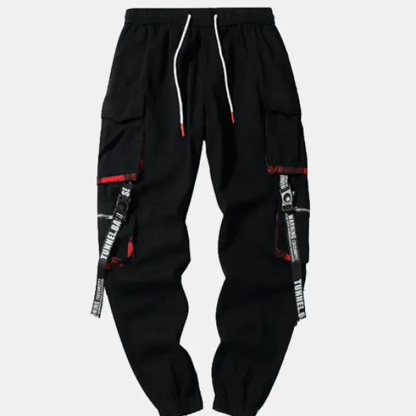 Cropped Cargo Pants With Loose Streamers - Kalesafe.com 