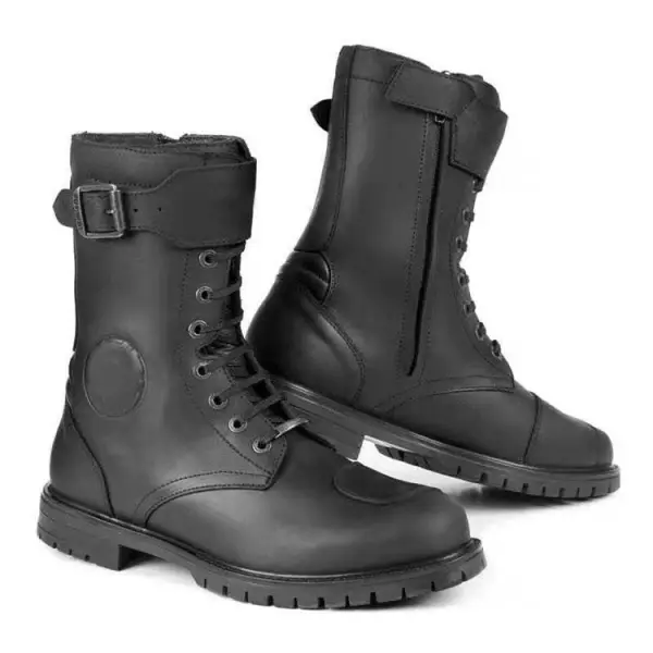 Vintage Casual Round Tie Leather Boots - Dozenlive.com 