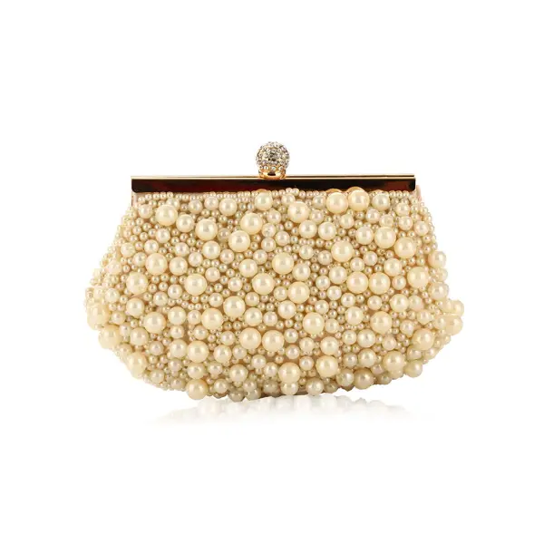 Pearl Bead Luxurious Evening Clutch Bag - Glurrow.com 
